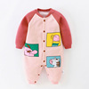 Children's demi-season clothing, warm overall, keep warm bodysuit for new born, internet celebrity, factory direct supply, increased thickness