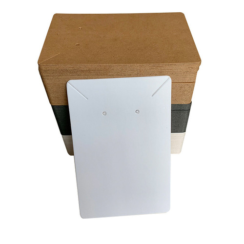 Vintage black white card leather paper jewelry card earrings necklace packaging card paper 6*9cm can be sent on behalf 