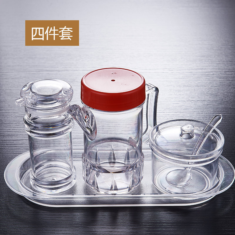Acrílico condimento botella condimento tarro traje cocina suministros condimento tarro transparente creativo vinagre olla chile olla aceite olla
