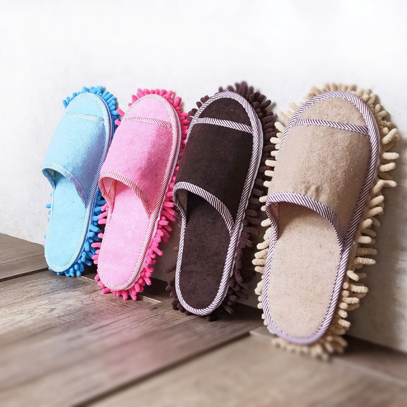 Towel Cotton Cross-border Foreign Trade Japan Korean Style Lazy Slippers Floor Sweeping Mute Slippers Removable