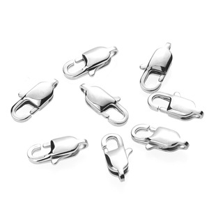 Stainless Steel Long Square Buckle Lobster Buckle Japanese Buckle Fine Polished Bracelet Necklace Buckle DIY Jewelry Accessories