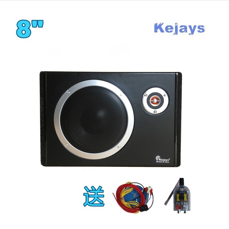 8-inch square cabinet ultra-thin Car Car Subwoofer 12v 24V 220V high power Tube Car Subwoofer