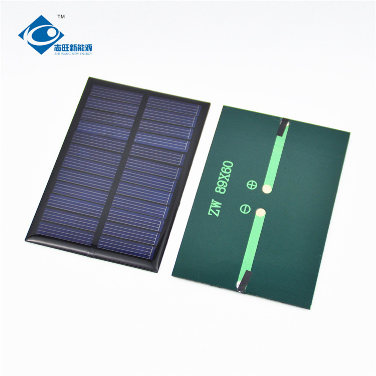 志旺新能源89*60单晶滴胶0.1A光伏板0.6W太阳能组件6V高转换率