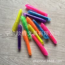 现货工厂直销迷你荧光标记笔六色广告笔笔帽可挂绳子