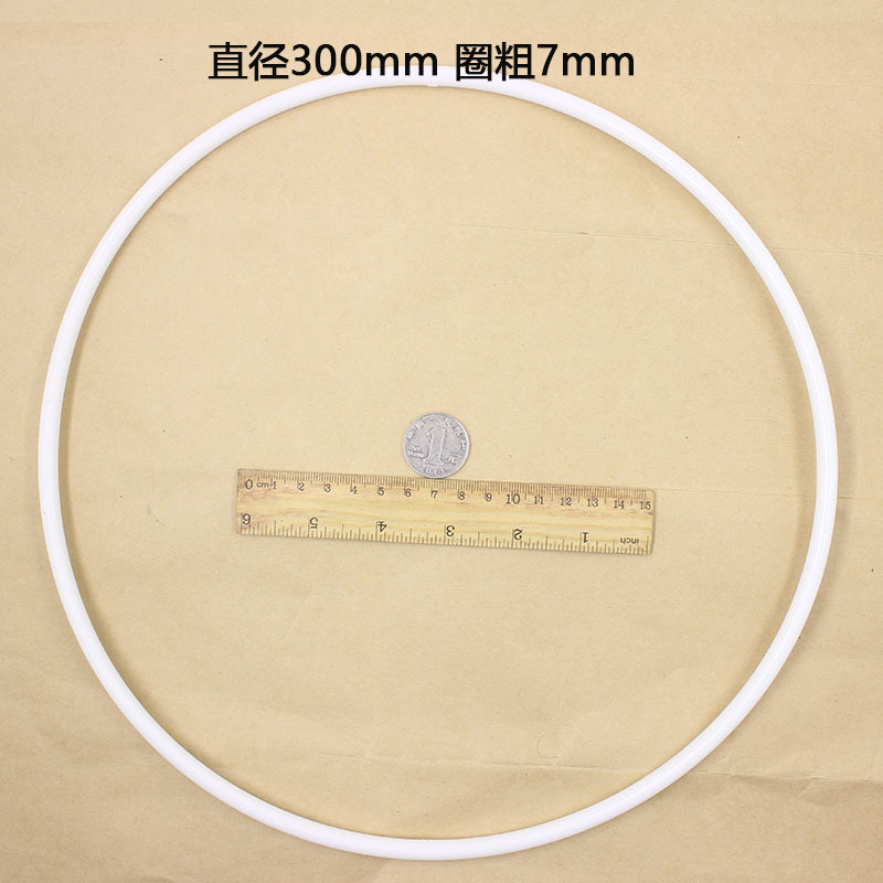 Diy boda sueño colector plástico blanco anillo diámetro del alambre PP material de protección del medio ambiente 50-350mm