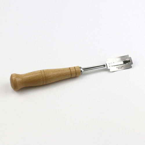 木柄弧形面包割刀304不锈钢面包修容刀欧式法棍面包割刀