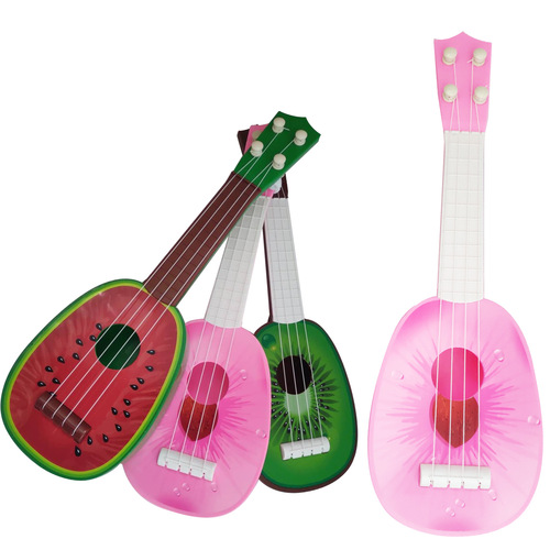 Children's fruit guitar can play mini ukulele musical instrument small guitar street stall toys export wholesale