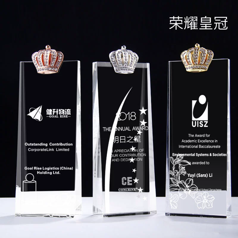 Crystal Trophy Creative Metal Crown Medal лицензионная компания Ежегодное собрание выдающихся сотрудников