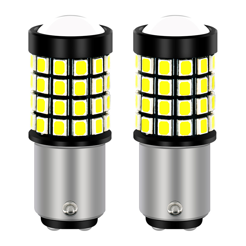 Luz de freno intermitente Shangxian 1157, luz LED para automóvil, lente de alto brillo 2835, 48SMD, luz de reversa de amplio voltaje, súper brillante