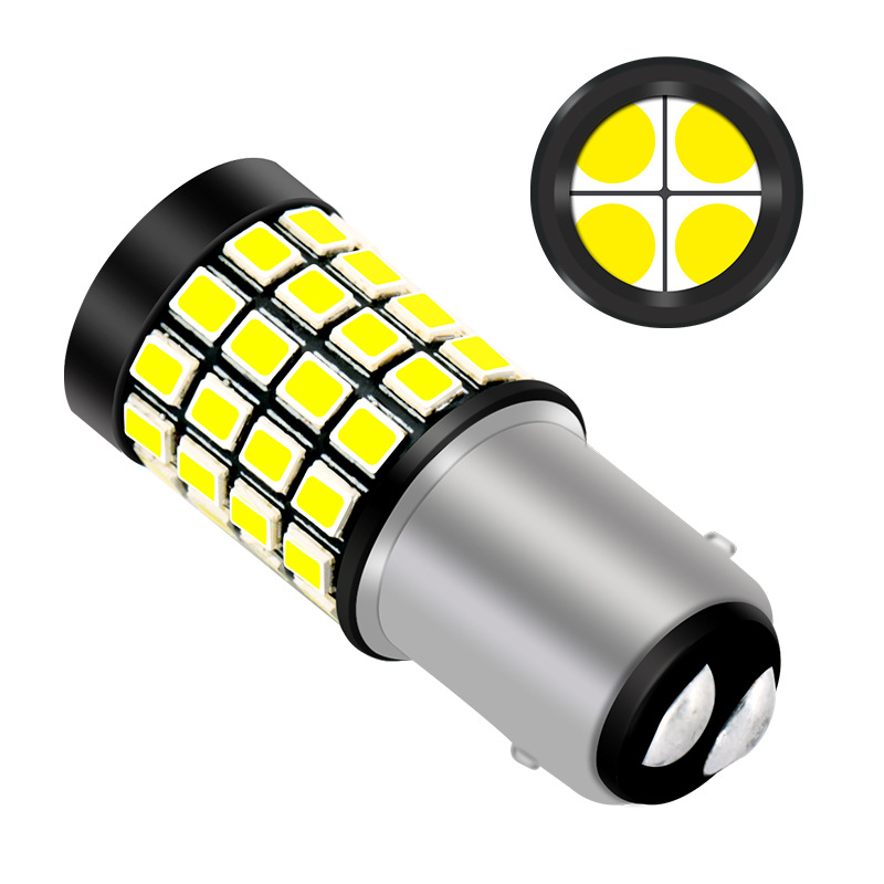 Luz de freno intermitente Shangxian 1157, luz LED para automóvil, lente de alto brillo 2835, 48SMD, luz de reversa de amplio voltaje, súper brillante