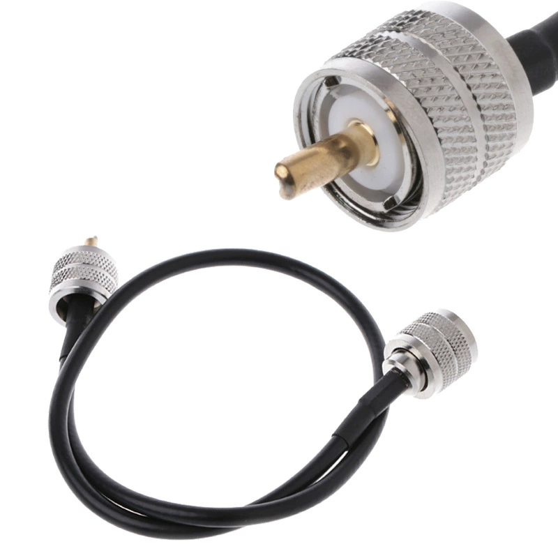 UHF поворотный разъем для проводки, UHF (PL259) на медном RG58, поворотный удлинительный кабель, длина по заказу