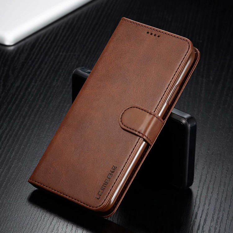 For Samsung note20 mobile phone case S10 plus calf A70 magnetic buckle protective case S8 + flip leather case J6