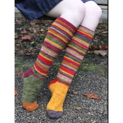 Women's Cotton Socks with Colorful Stripes, Casual, Fashionable, New Design, Halloween and Christmas Knee Socks, Multicolored