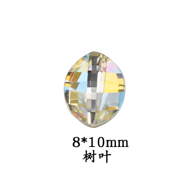 Explosión flash manicure punta inferior láser taladro de forma ab color fantasma K9 pegatinas de uñas de vidrio para usar joyas de manicure al por mayor