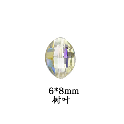 Explosión flash manicure punta inferior láser taladro de forma ab color fantasma K9 pegatinas de uñas de vidrio para usar joyas de manicure al por mayor