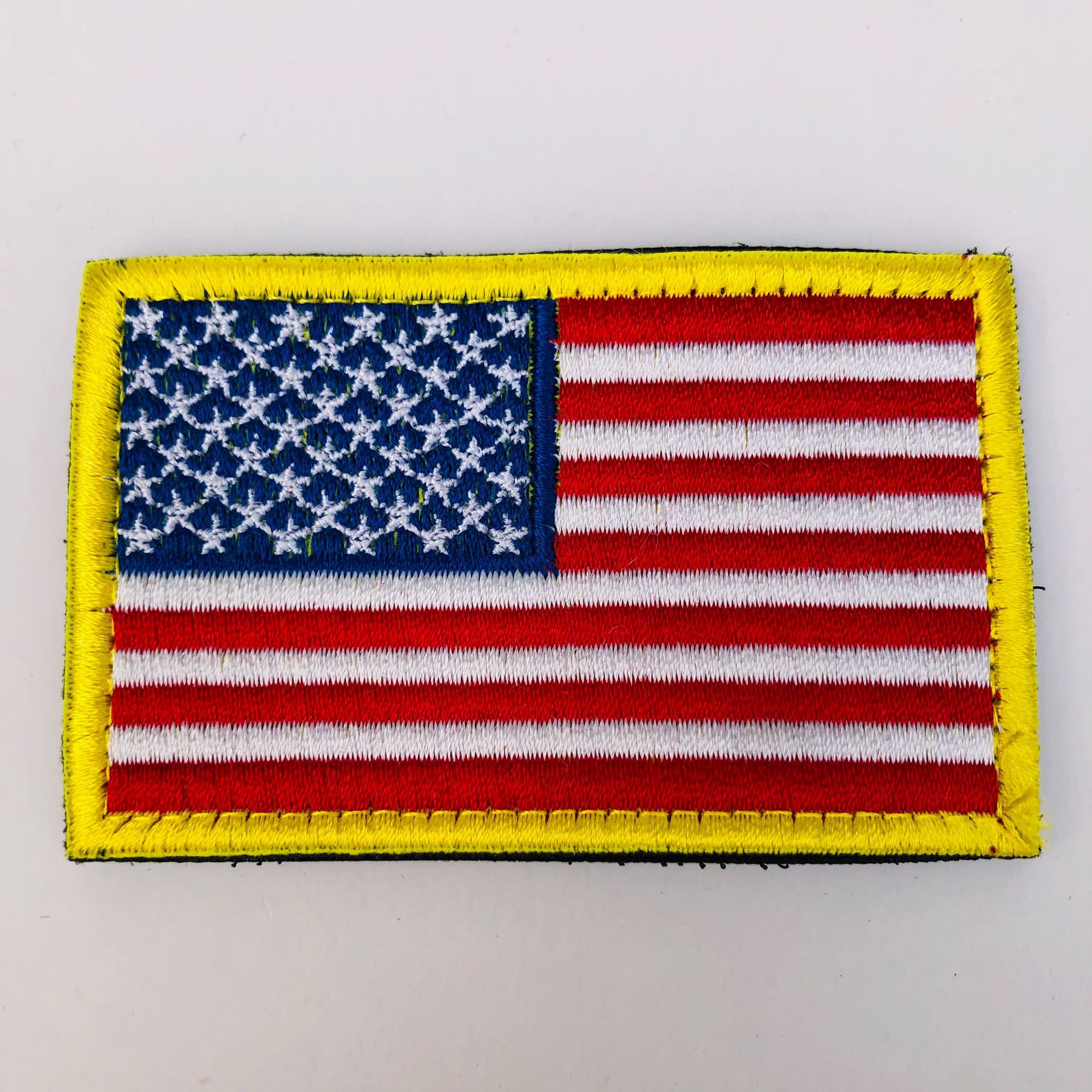 Sello bordado cuadrado 8x5cm (bandera colorida americana 1)