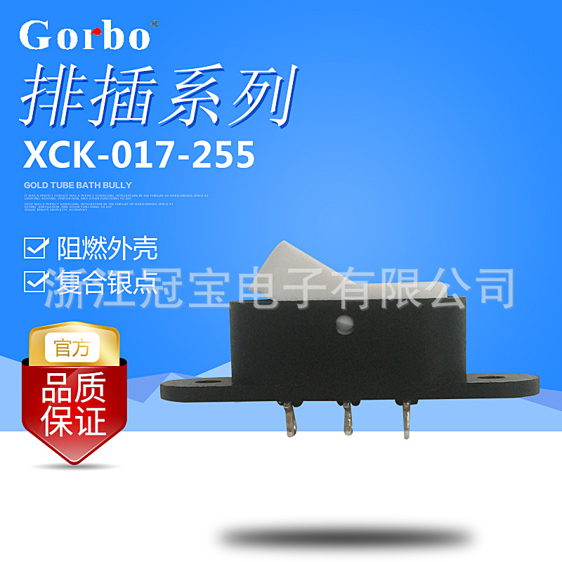 厂家供应小家电开关XCK-017-255电热毯电源开关三脚跷板开关