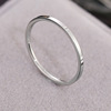 Glossy ring stainless steel, fashionable accessory, European style, does not fade, simple and elegant design, 18 carat