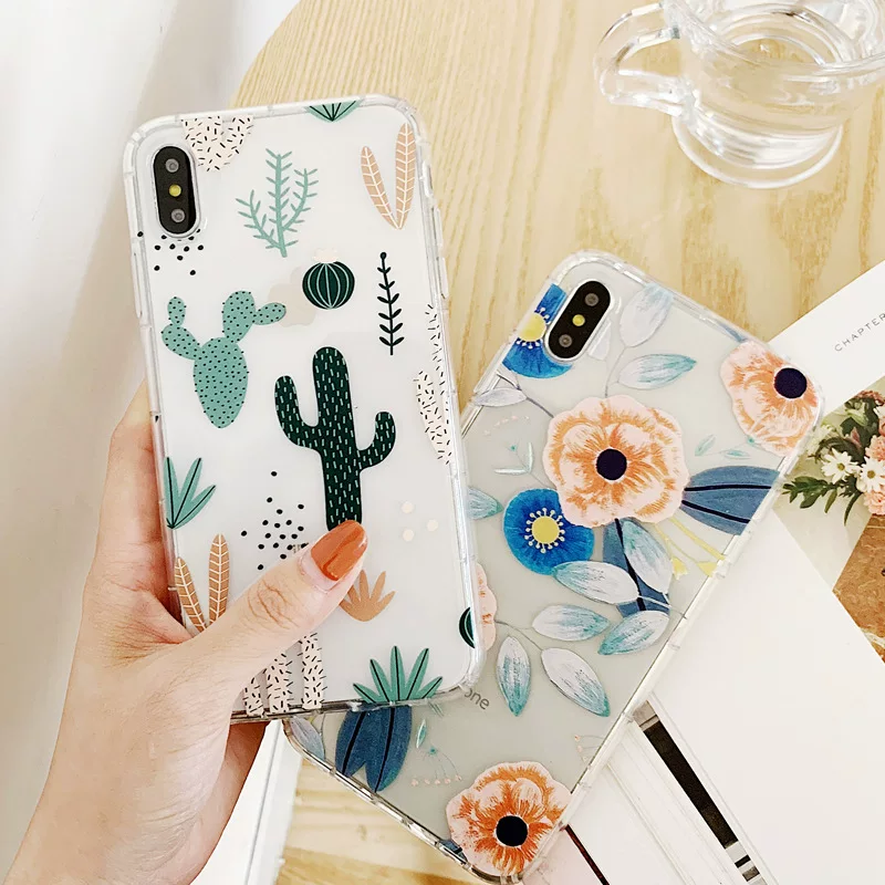 Чехол для телефона (Apple) iPhone 11, прозрачный мягкий цветочный дизайн, совместим со многими моделями iPhone