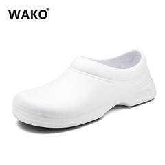 WAKO slider food factory work shoes non-slip waterproof and oil-proof shoes rubber shoes men and women rain boots white chef EVA