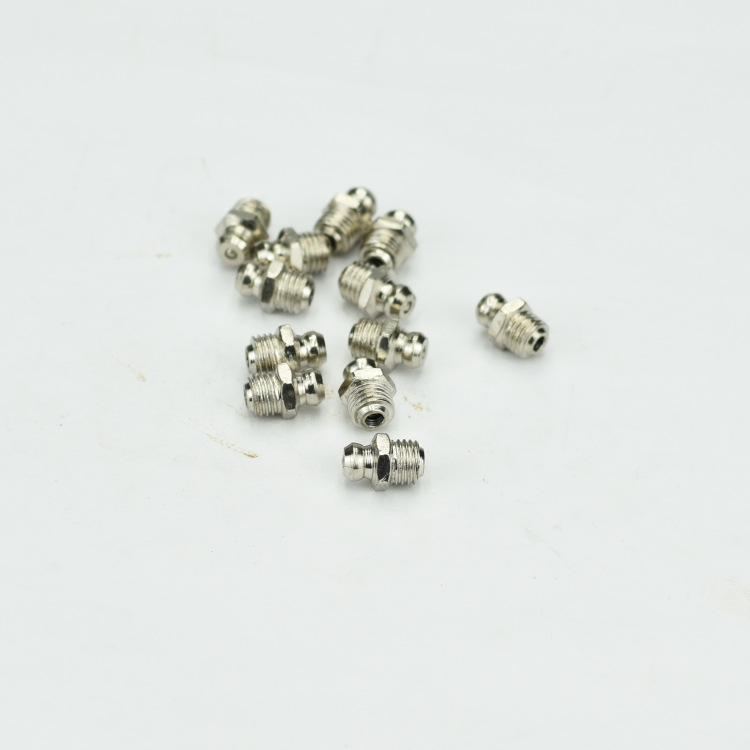 Boca niquelada de la grasa lubricante de la grasa del acero de carbono de DIN71412 M8x1, boca recta