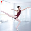 Red dance shoes leak back dance service short -sleeved gymnastics clothing chicken wing sleeve adult ballet training female 5204