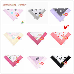 Cross-border mohair mini blanket pacifier tag burp cloth for the New Year's mouse baby