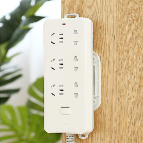 Wall-mounted plug holder, wall-mounted storage, traceless plug-in strip, punch-free plug board, socket hanging, wall-mounted, adhesive type