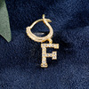 Fashionable small earrings with letters, European style, English letters, internet celebrity