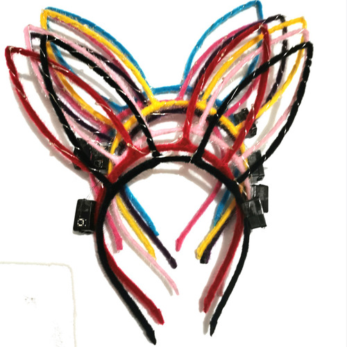 Night market children's luminous toys glitter headdress garland cat ears rabbit ears headband floor push scan code small gifts