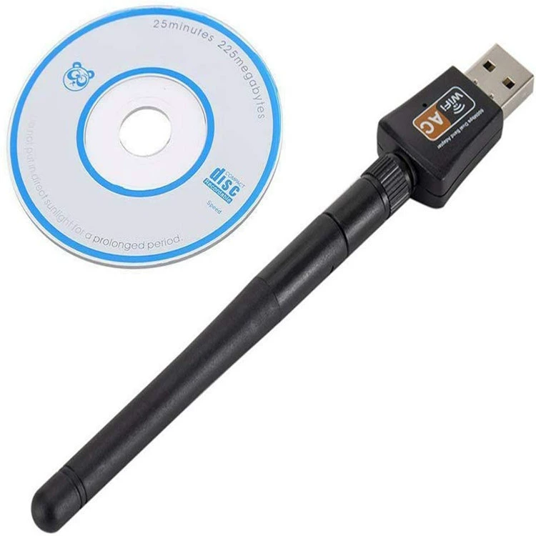 USB беспроводной сетевой адаптер двухдиапазонный 600M мини двойной Wi‑Fi приёмник 2.4G/5.8G беспроводной передатчик внешний