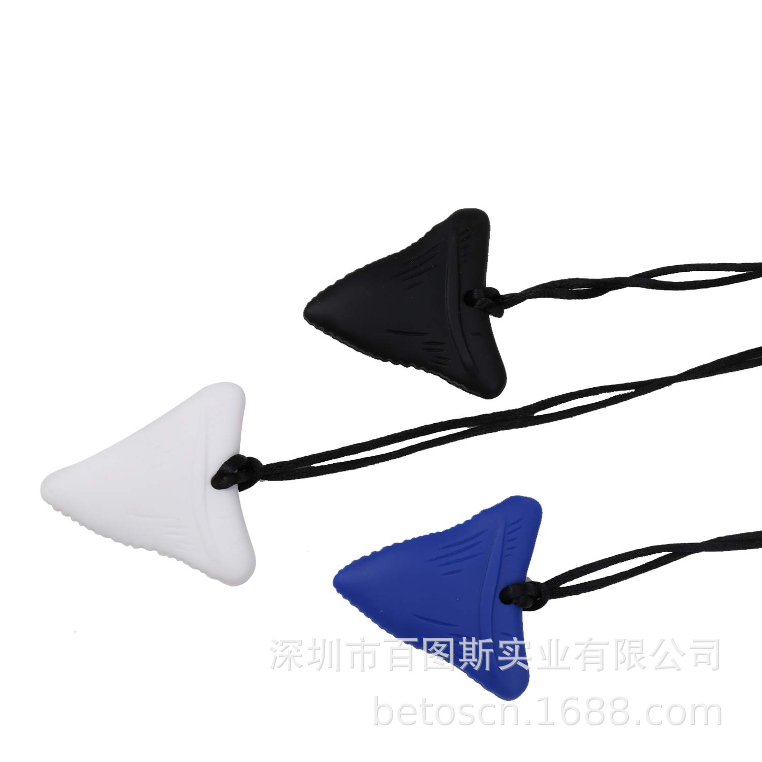 Amazon explosión silicona tiburón diente pegamento silicona niños molares collar colgante masticable sensorial creativo