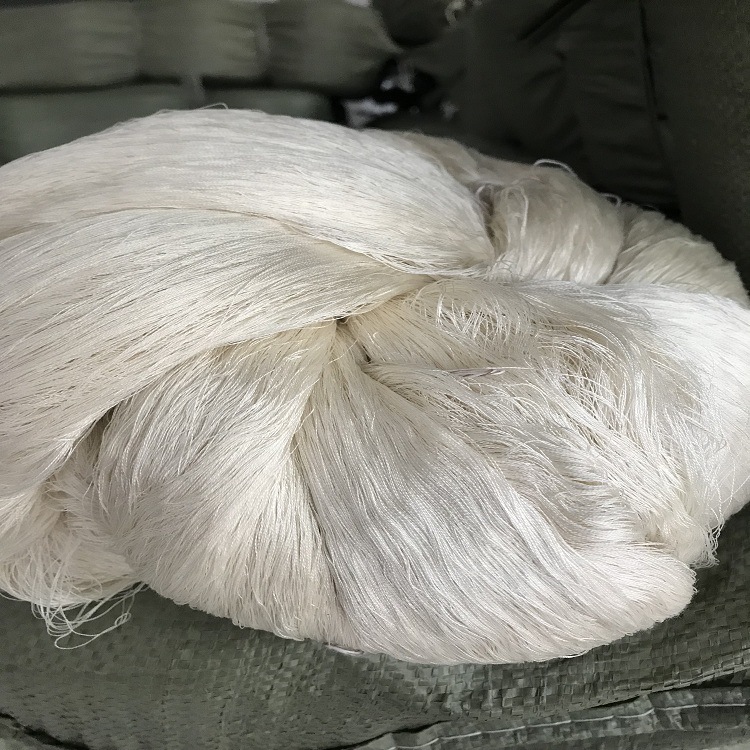 厂家供应60支2股亚麻绢丝混纺纱45%真丝55%亚麻 绢麻混纺纱