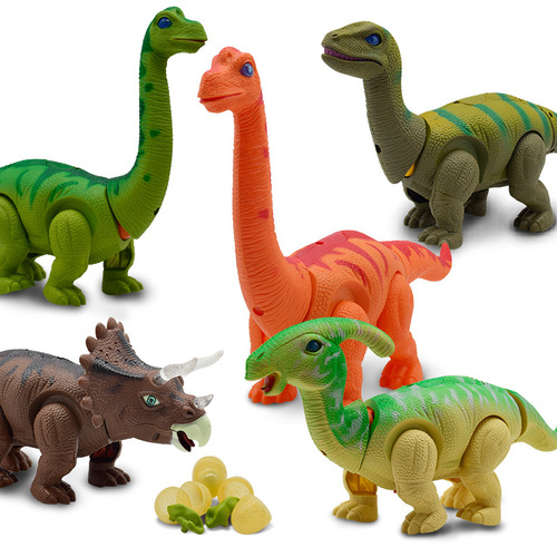 Simulation Electric Dinosaur Toy Luminous Electric Dinosaur Electric Egg Laying Dinosaur Model Toy Street Stall Hot Sale Wholesale