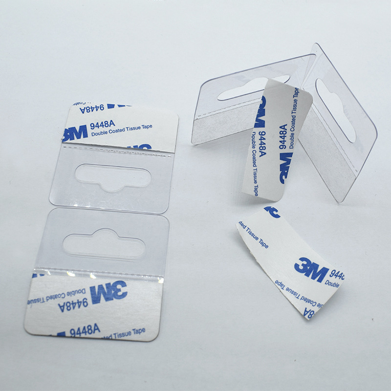 Factory in stock with adhesive transparent PVC hook self-adhesive PET aircraft hole hook round hole triangle buckle hook wholesale