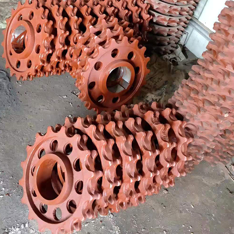 锅炉铸钢铸铁链轮齿轮平轮批发耐磨钢六角-9-18角轮-21齿加工批发