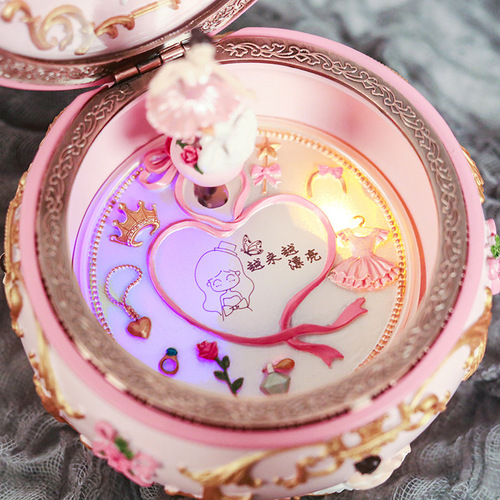 Ballet Music Box Rotating Dancing Girl Music Box Sky City Creative Birthday Gift for Children Christmas