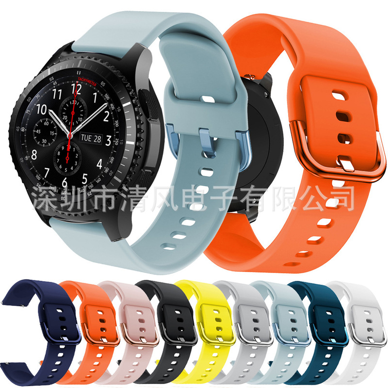 For Samsung galaxy Watch 46mm/42mm Samsung s3active Official Buckle Silicone Strap For Samsung galaxy Watch 46mm/42mm Samsung s3active Official Buckle Silicone Strap