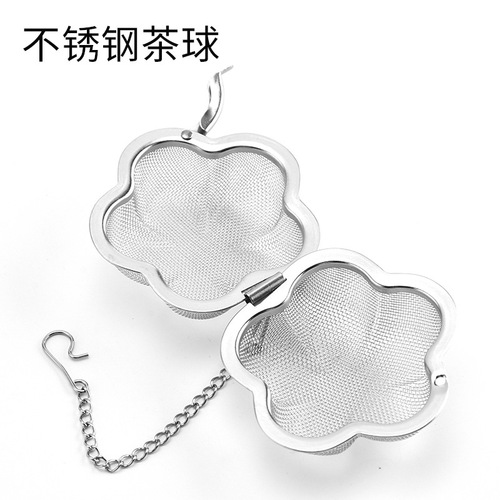 304 stainless steel plum blossom tea ball tea brewer tea leak filter tea brine filter seasoning ball manufacturer wholesale