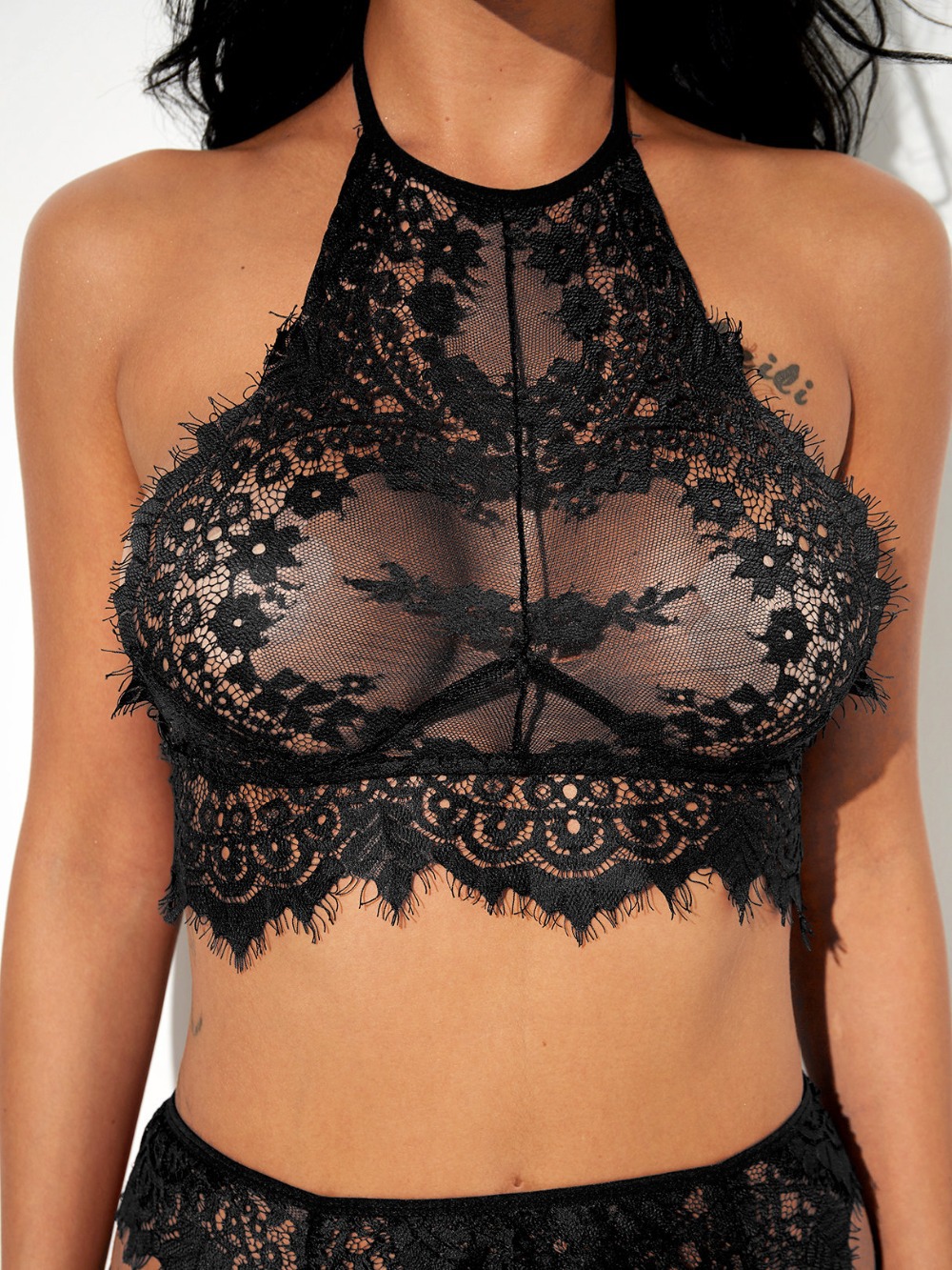 2019 pestañas de comercio exterior de tres puntos europeos y americanos populares sexy Sling de tres puntos traje de tres piezas lencería sexy