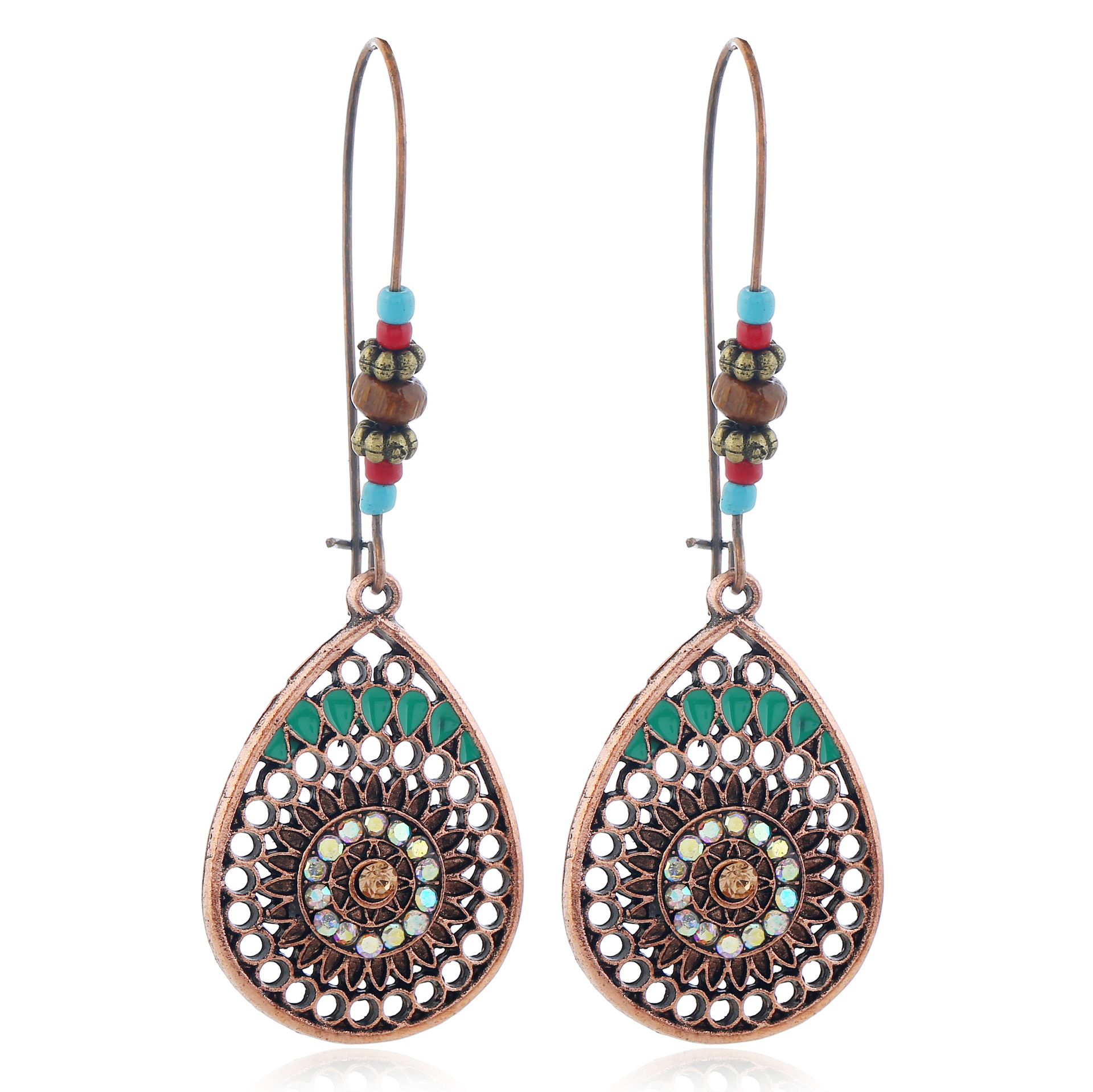 retro turquoise earrings drop-shaped