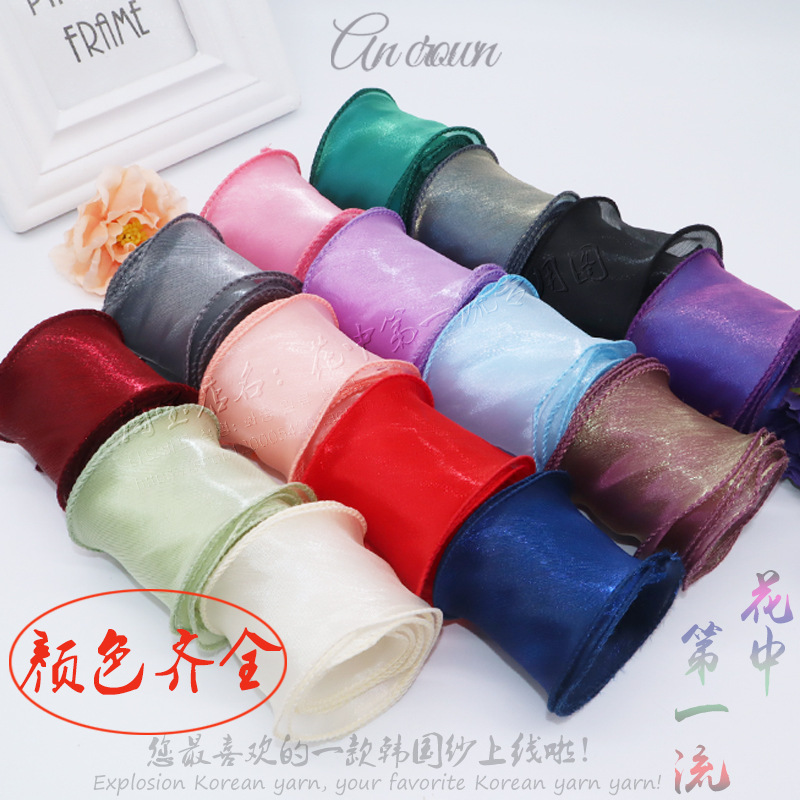 Venta caliente coreano hilo de cola de pez hilo bowknot cinta tocado flor zapatos flor sombrero flor ropa guantes oversleeves arco Accesorios