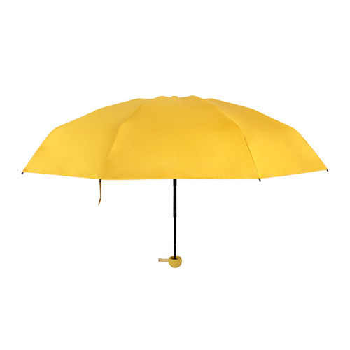 Five-Off Capsule Eight-Bone Sunshade Sun Umbrella UV Protection Women's Ultra-Light Rain Umbrella Foldable Sunny Rain Adhesive Umbrella