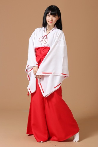 Export animation clothing Yuhua cosplay Shinto priestess kimonos, kimonos of the Shinto priestess Kikyo, kimonos of the Shinto priestess Yuehua, kimonos of the Shinto priestess Yasha