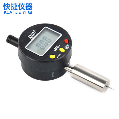 现货高精确度电子数显深度计红针小孔V槽千分表百分深度规高精度|ms