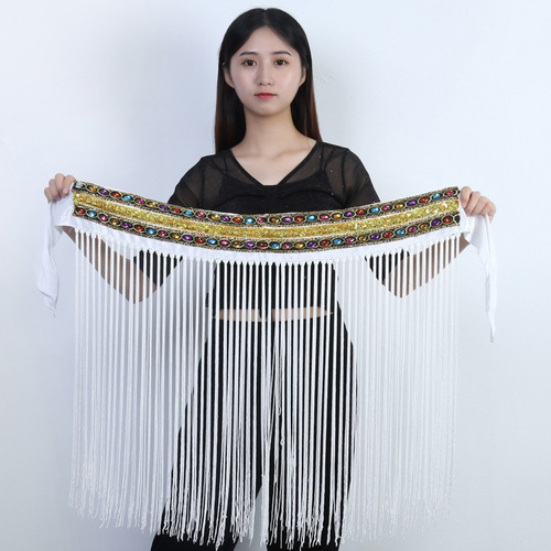 Belly dance waist chain hip scarf sequin tassel hip scarf Indian dance tribal waist scarf fitness waist chain beginners waist chain women