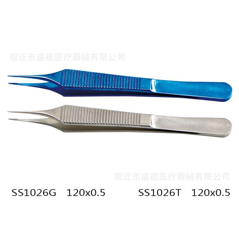 【盛视精品】眼科爱/迪生显微手术器械精品横纹大肚镊1*2齿