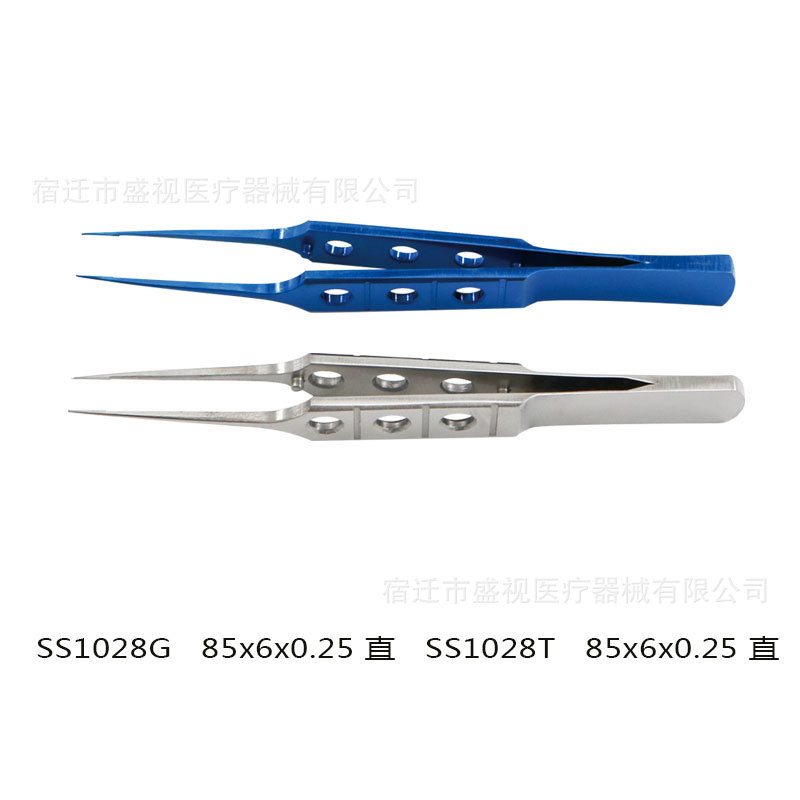 【盛视精品】眼科无损伤镊显微手术器械精品不锈钢直角弯弧钛合金