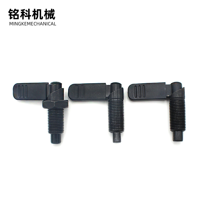 厂家把手式L型牙旋钮柱塞可伸缩不锈钢分度销M16 M20弹簧定位柱