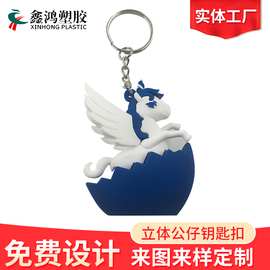 来图来样定制PVC软胶卡通钥匙扣 硅胶汽车钥匙小挂件亚马逊热销